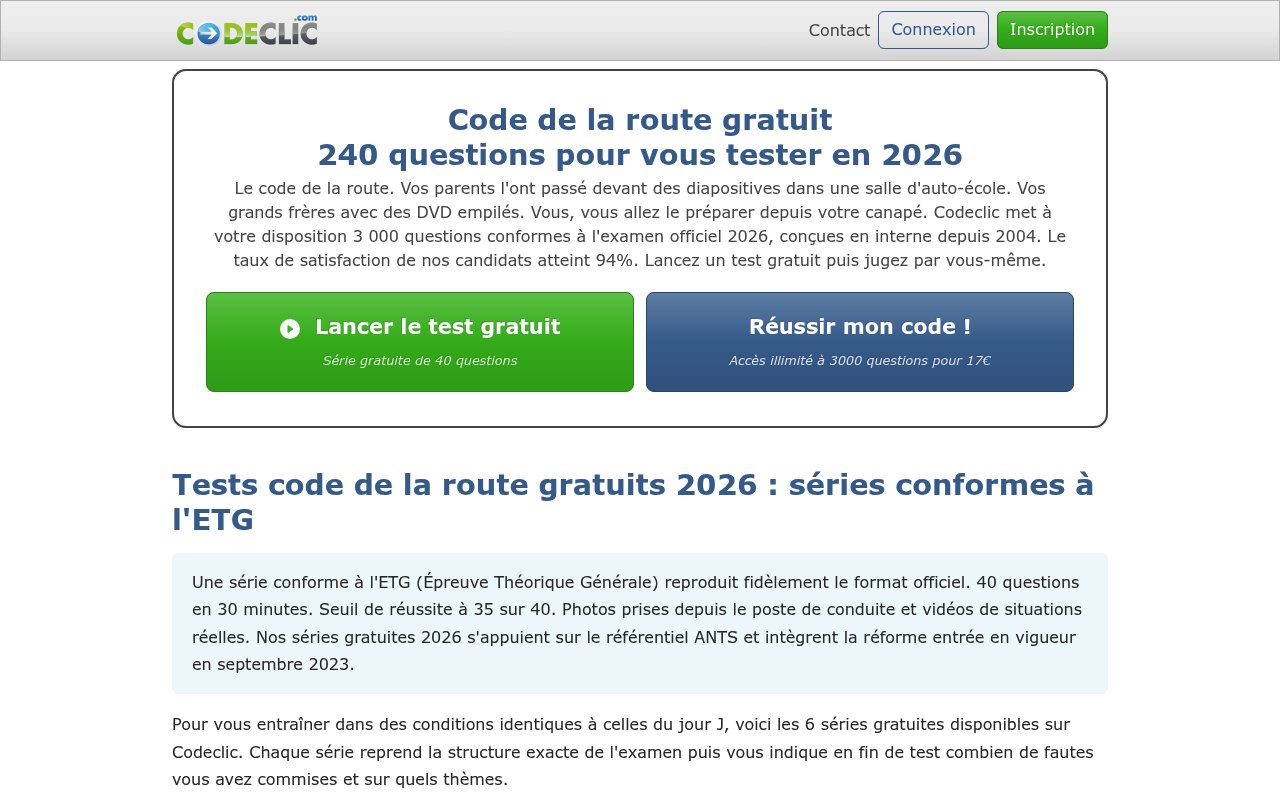 Apercu du site Codeclic
