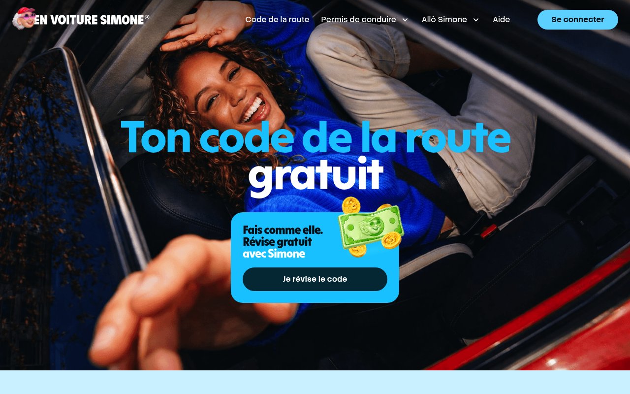 Apercu du site En Voiture Simone