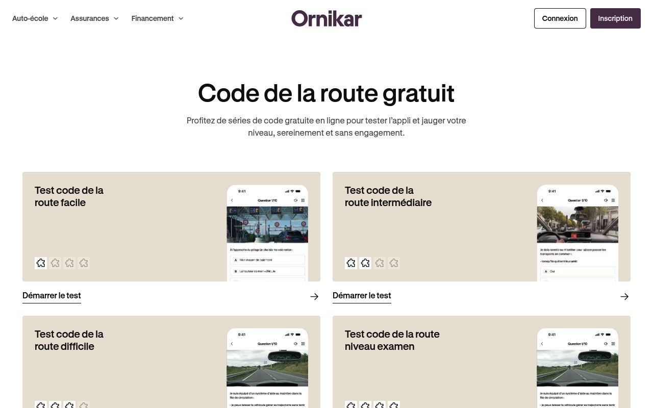 Apercu du site Ornikar