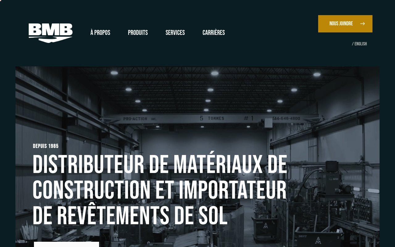 Apercu du site Distributions BMB