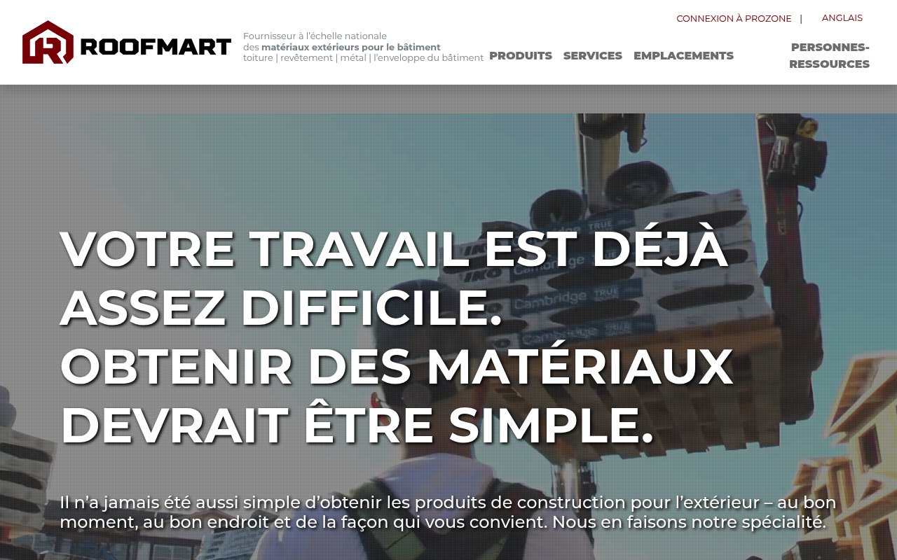 Apercu du site Roofmart