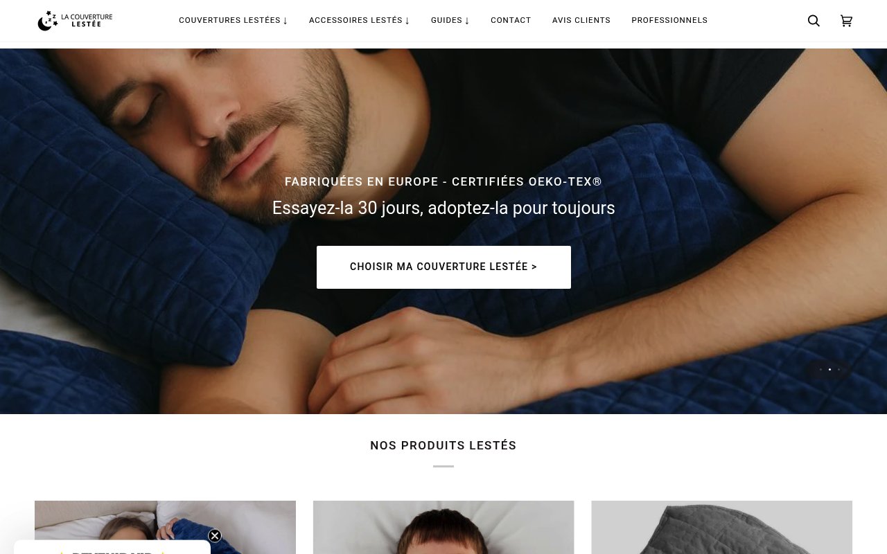 Apercu du site La Couverture Lestée