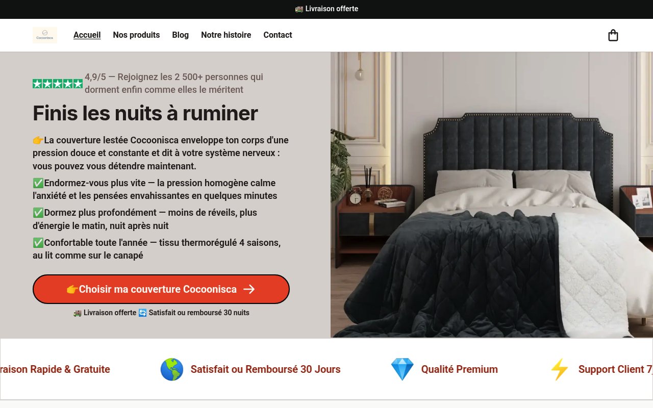 Apercu du site Cocoonisca