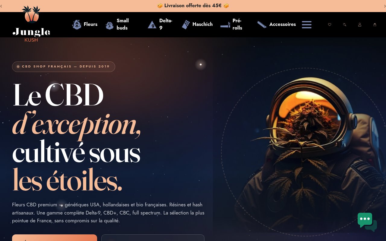 Apercu du site Jungle Kush