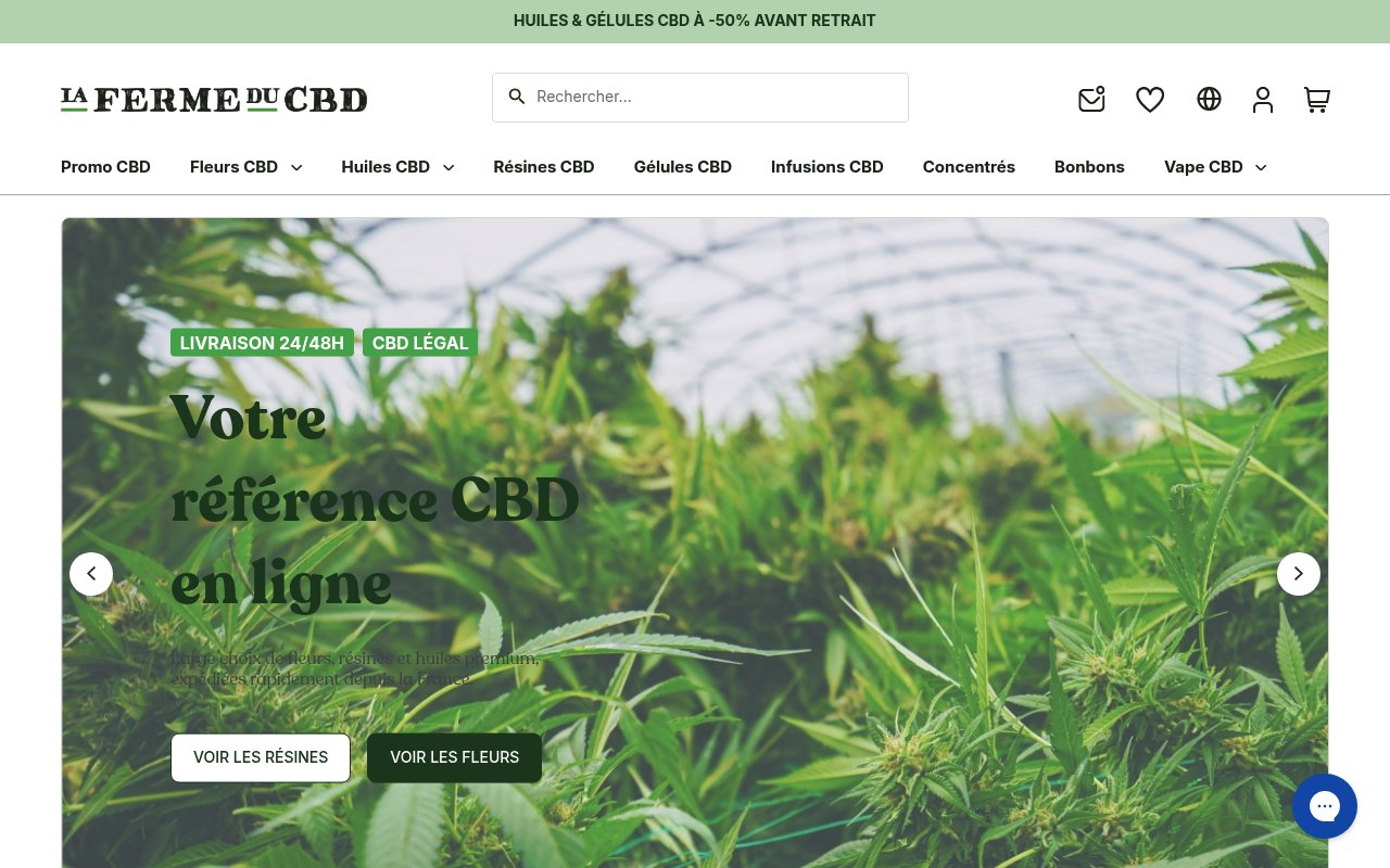 Apercu du site La Ferme du CBD