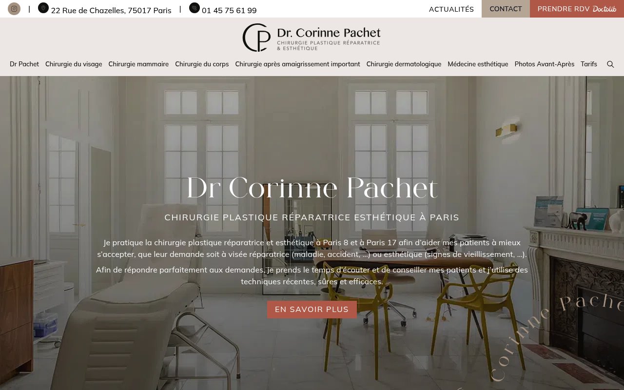 Apercu du site Dr Corinne Pachet