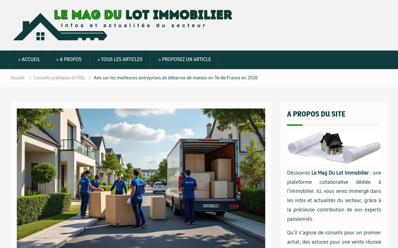 Apercu du site Débarras & Co Île-de-France