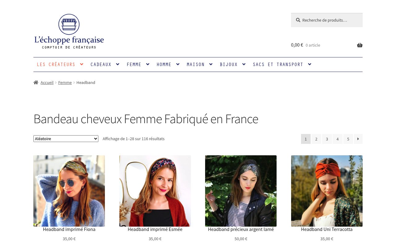 Apercu du site Echoppe Française