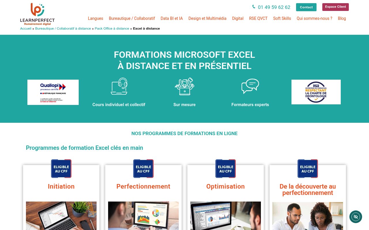 Apercu du site LearnPerfect