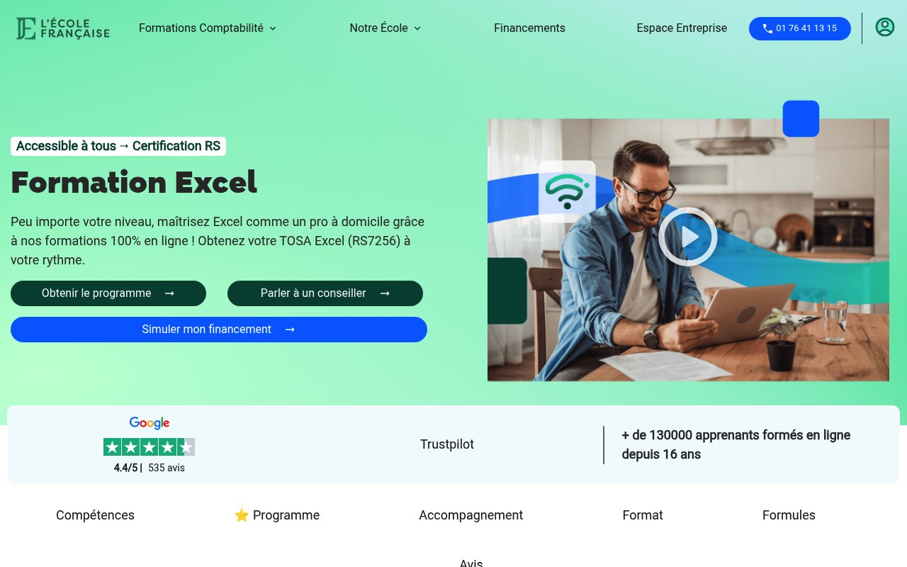 Apercu du site L’École Française