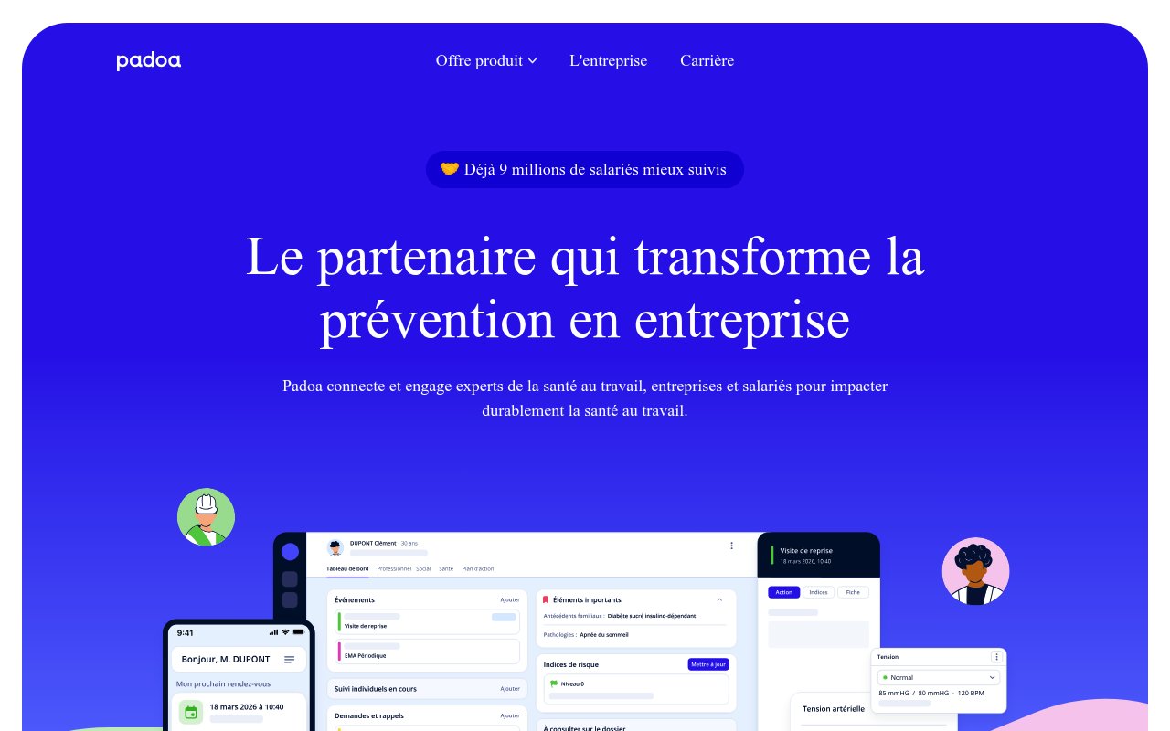 Apercu du site Padoa