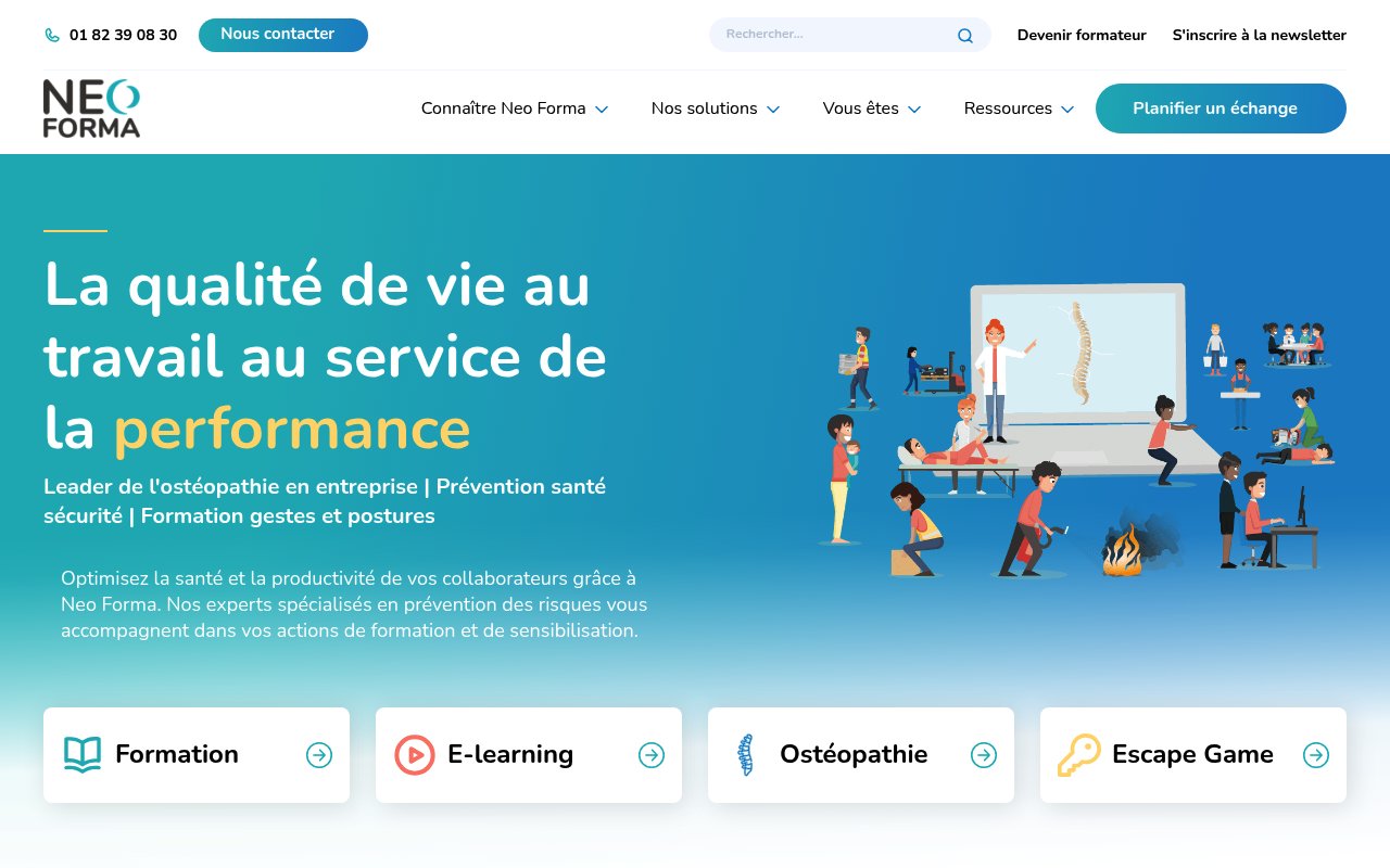 Apercu du site NéoForma