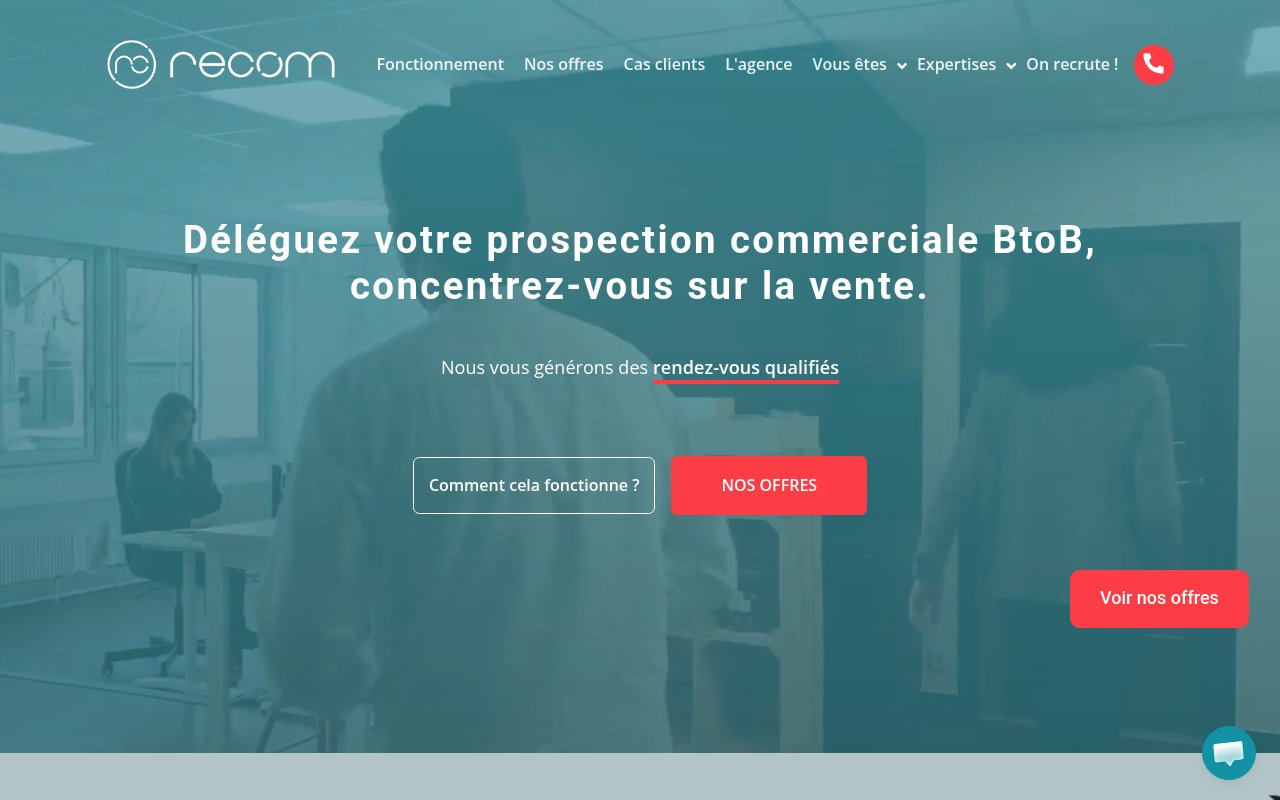 Apercu du site ReCom