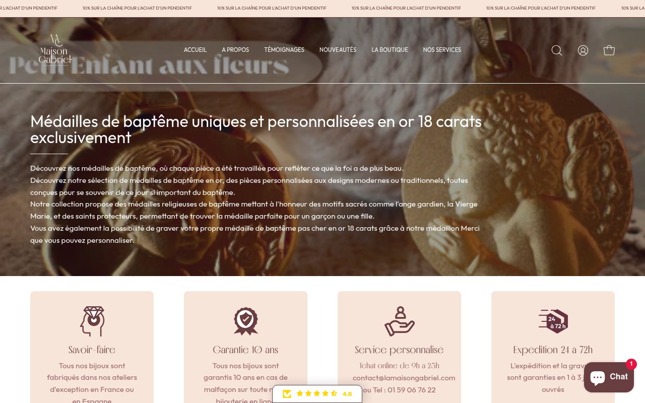 Apercu du site Maison Gabriel