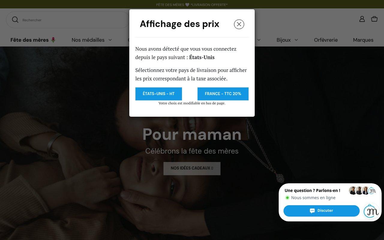 Apercu du site Médaille Précieuse