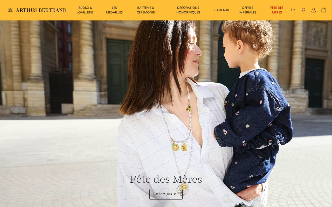 Apercu du site Arthus Bertrand