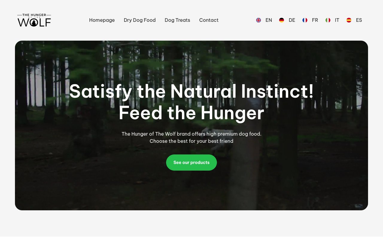 Apercu du site The Hunger of the Wolf