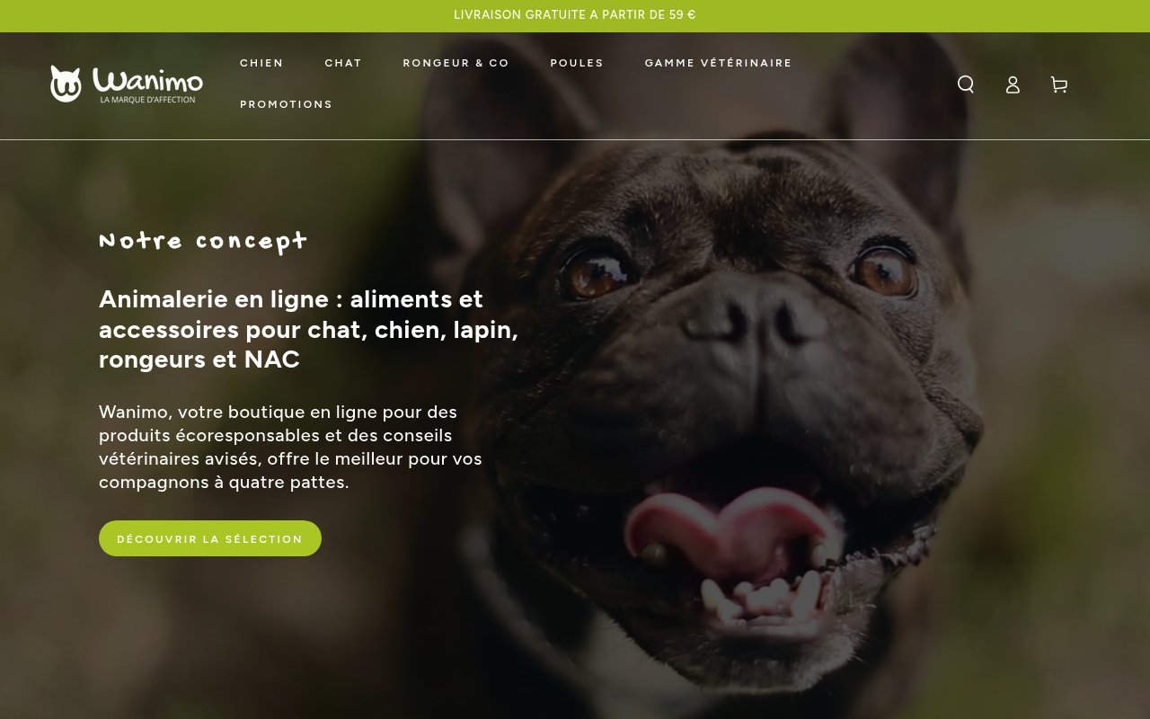 Apercu du site Wanimo