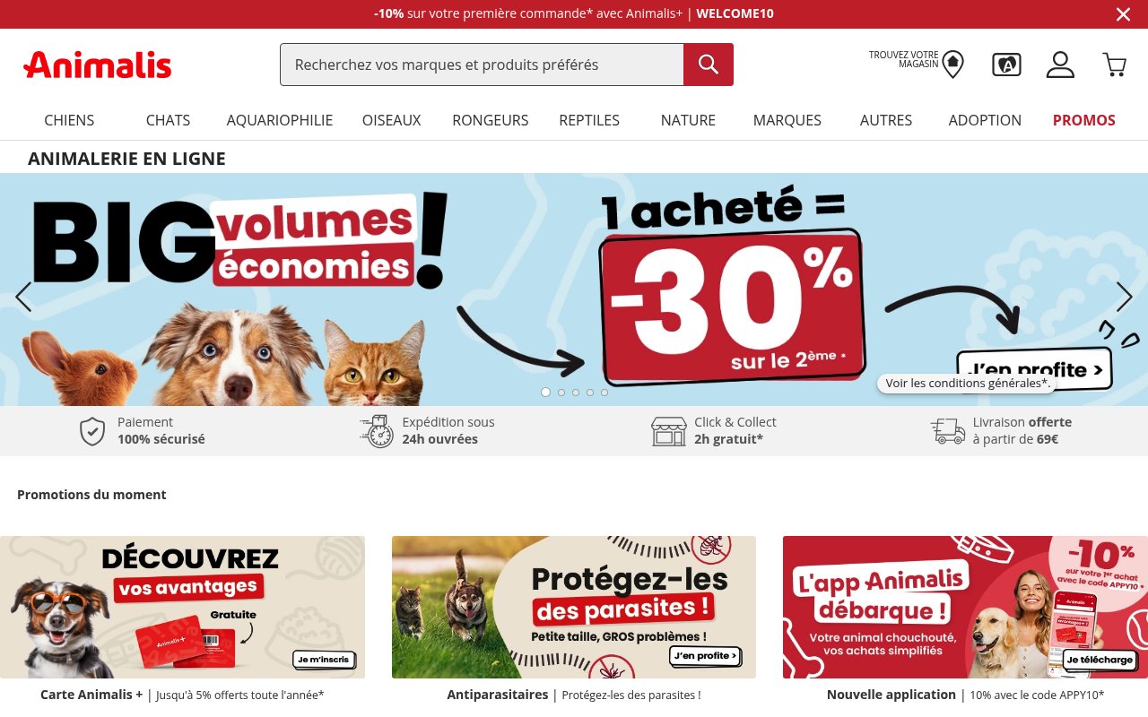 Apercu du site Animalis