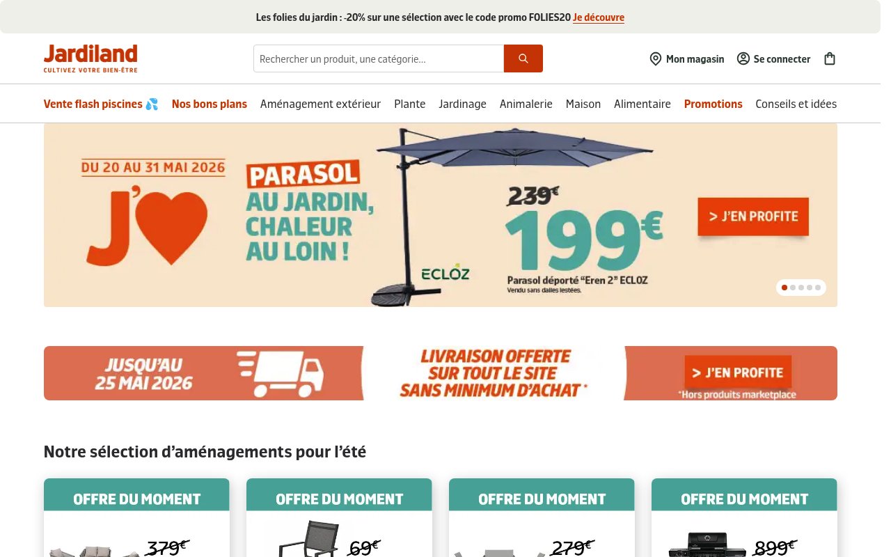Apercu du site Jardiland