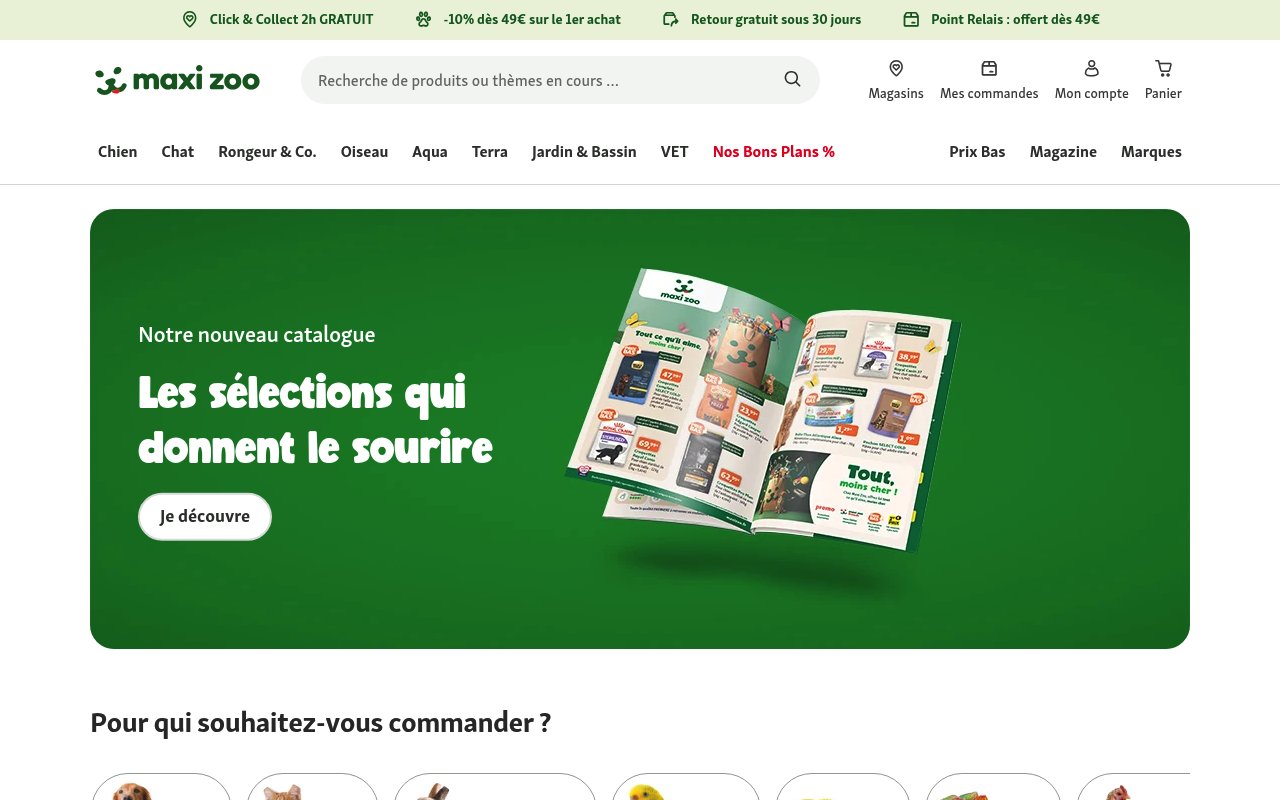 Apercu du site MAXI ZOO