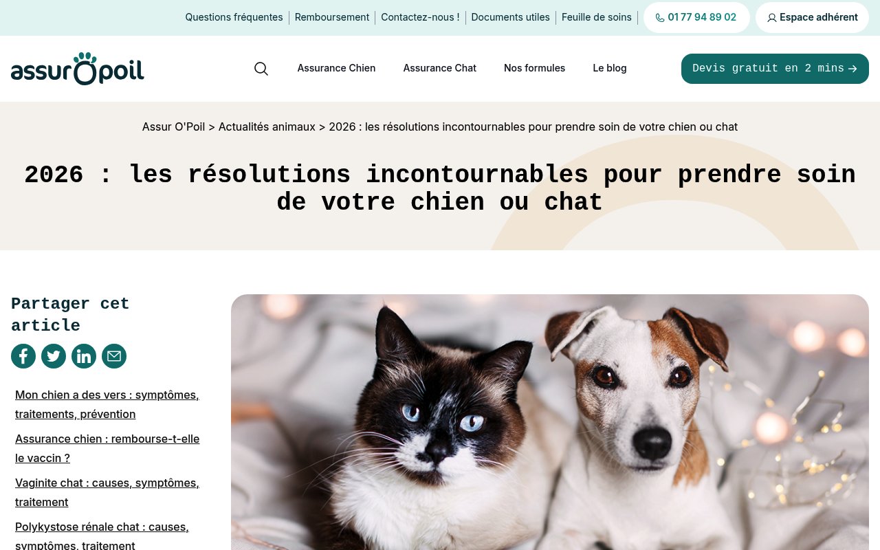 Apercu du site Assur O&rsquo;Poil