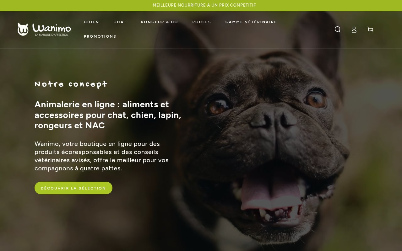 Apercu du site Wanimo
