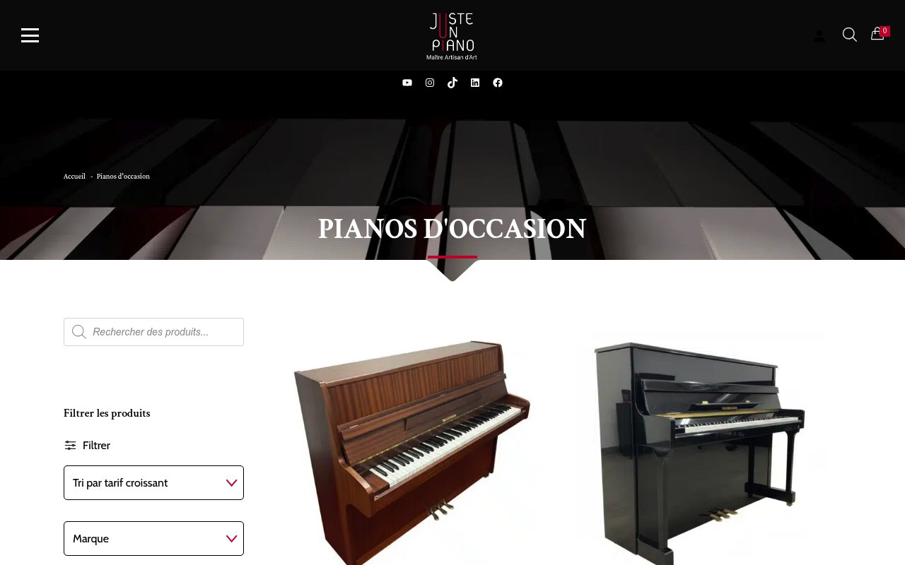 Apercu du site Juste un piano