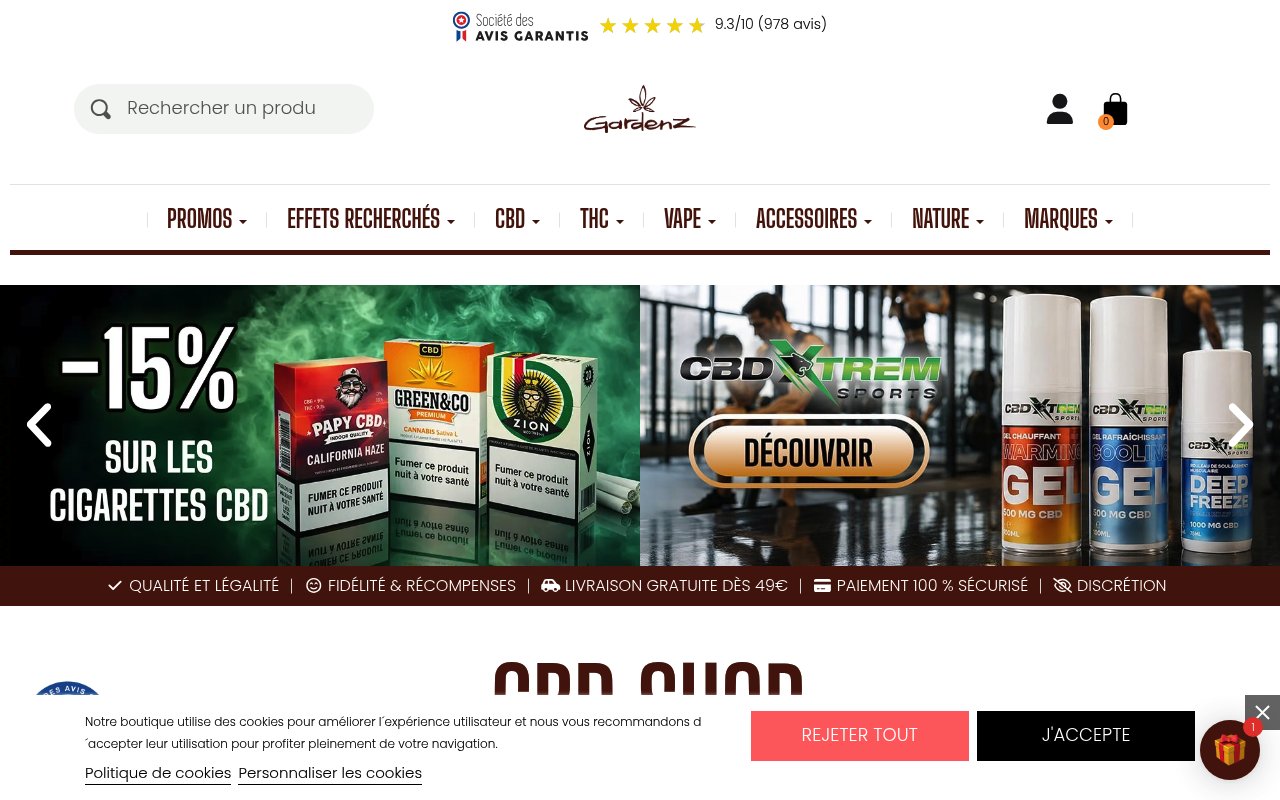 Apercu du site Gardenz