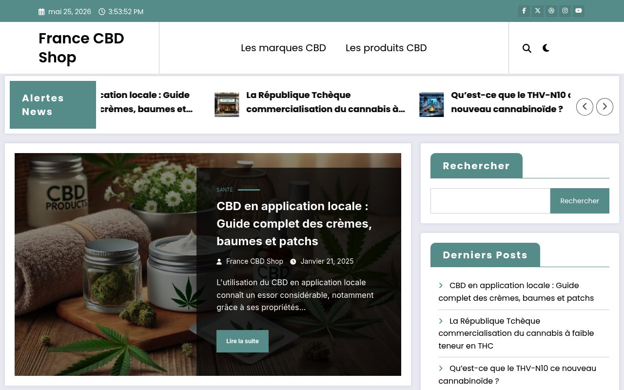 Apercu du site France CBD Shop