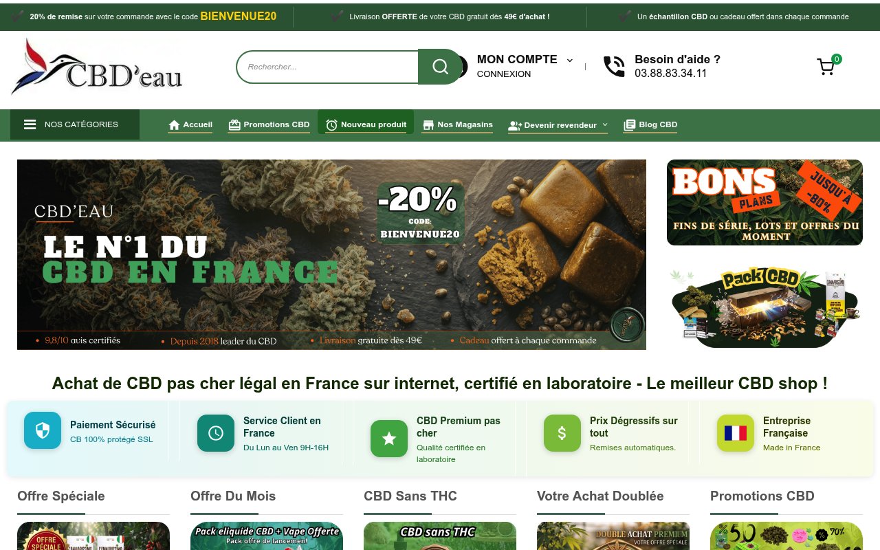 Apercu du site Cbdeau