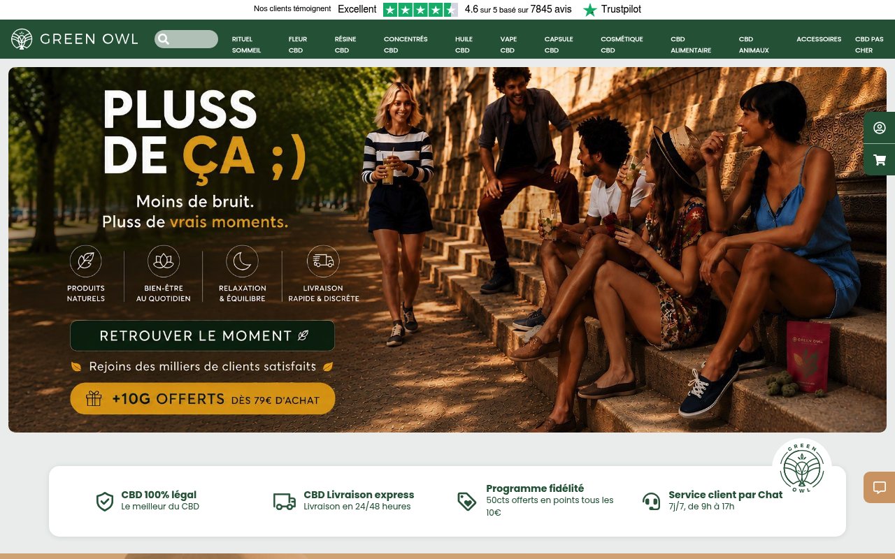 Apercu du site Greenowl
