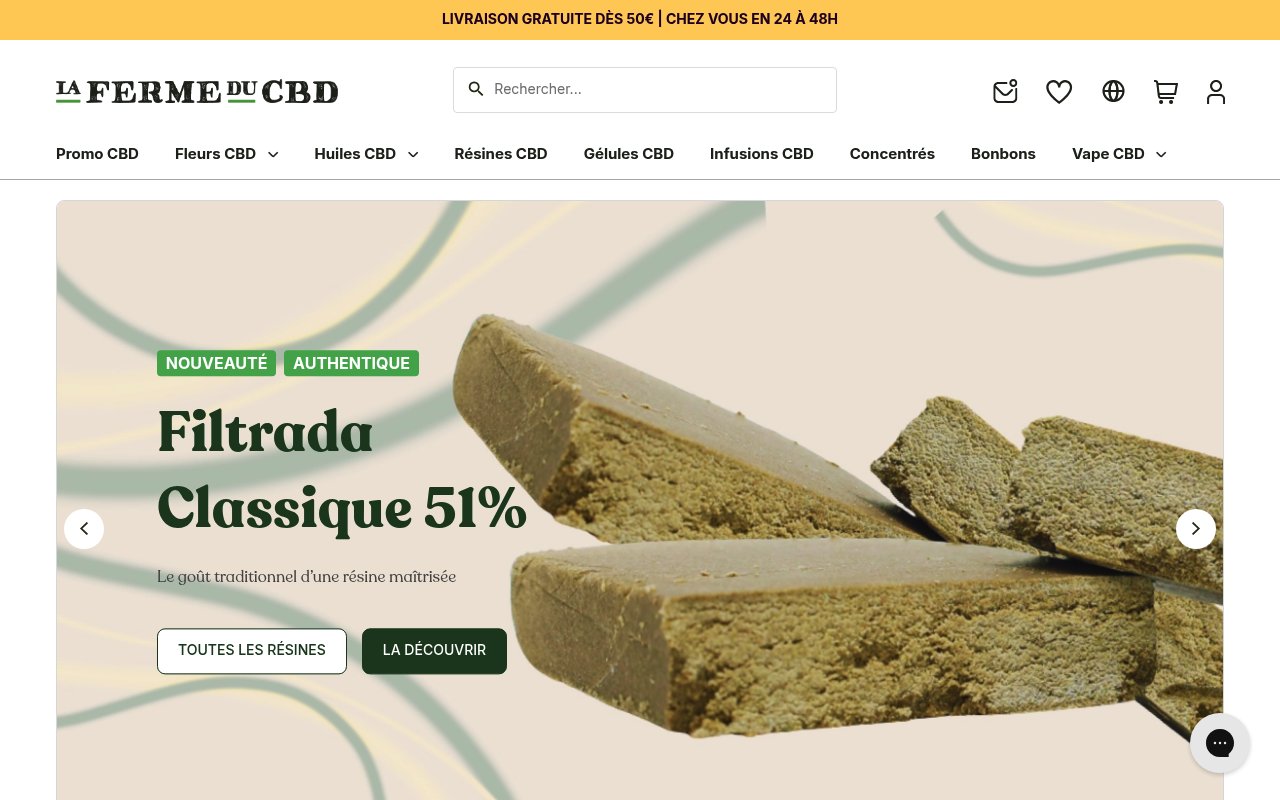 Apercu du site La Ferme du CBD