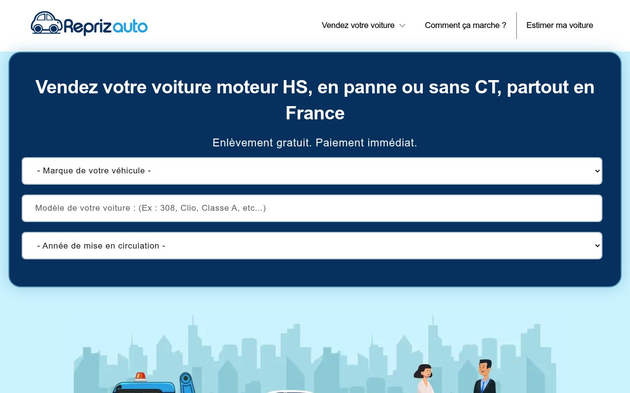 Apercu du site Reprizauto