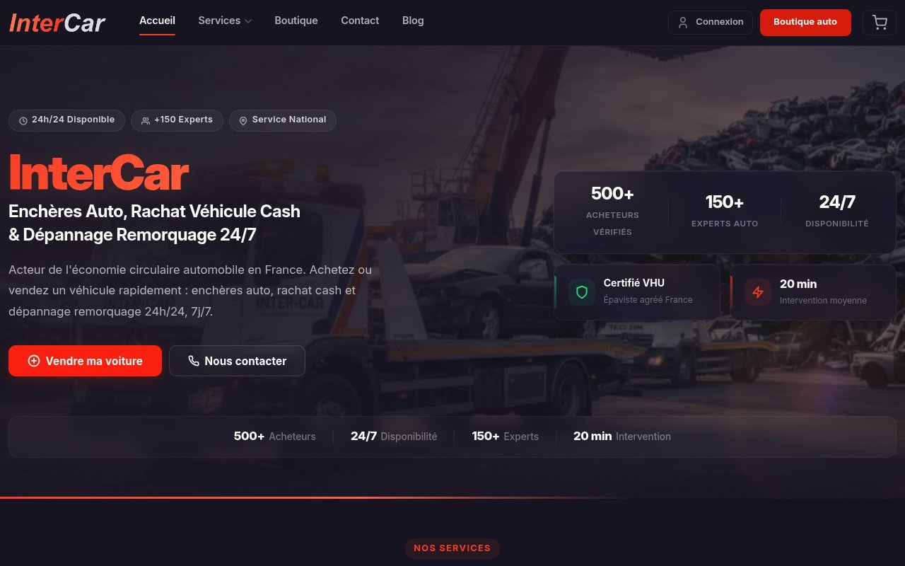 Apercu du site InterCar