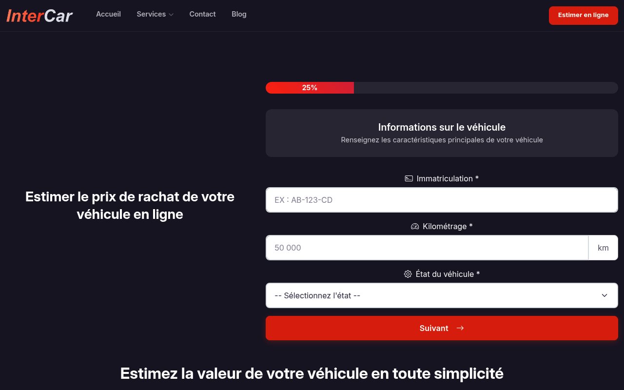 Apercu du site Inter Car
