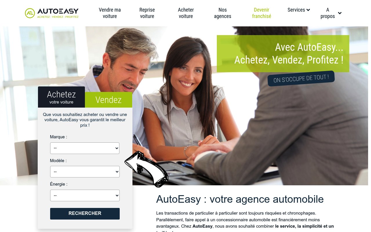 Apercu du site AutoEasy