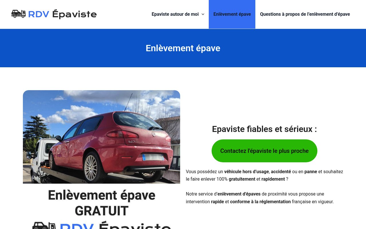 Apercu du site Rdv Épaviste