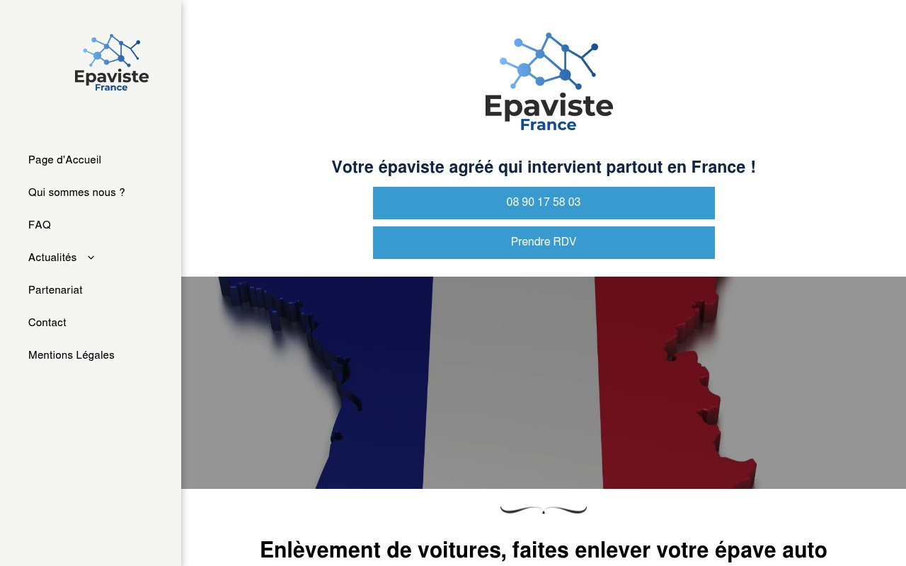 Apercu du site Epaviste France (National)