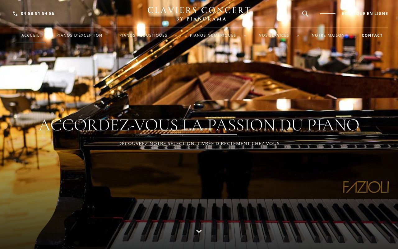 Apercu du site Claviers’Concert