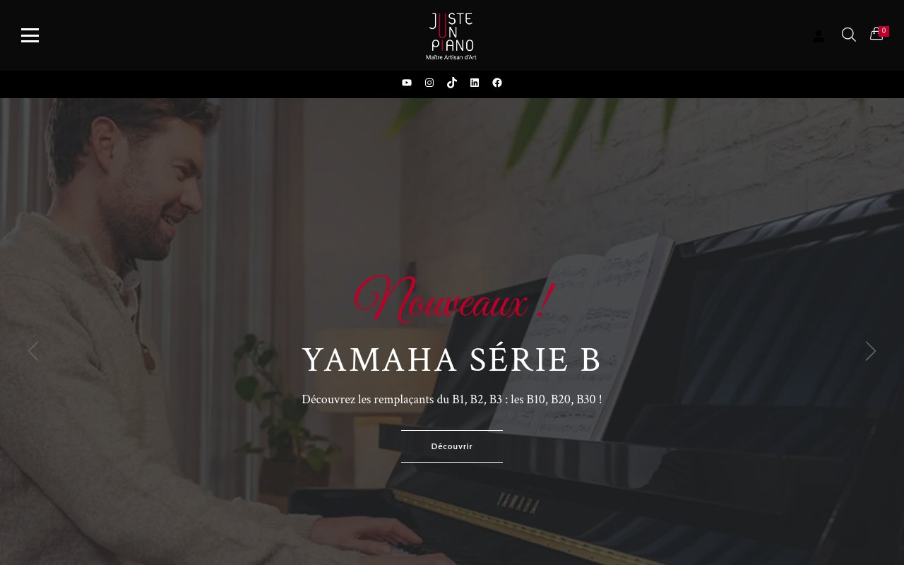 Apercu du site Juste Un Piano
