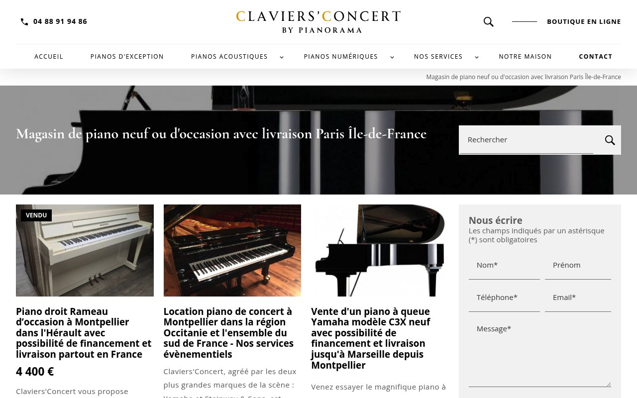 Apercu du site Claviers'Concert