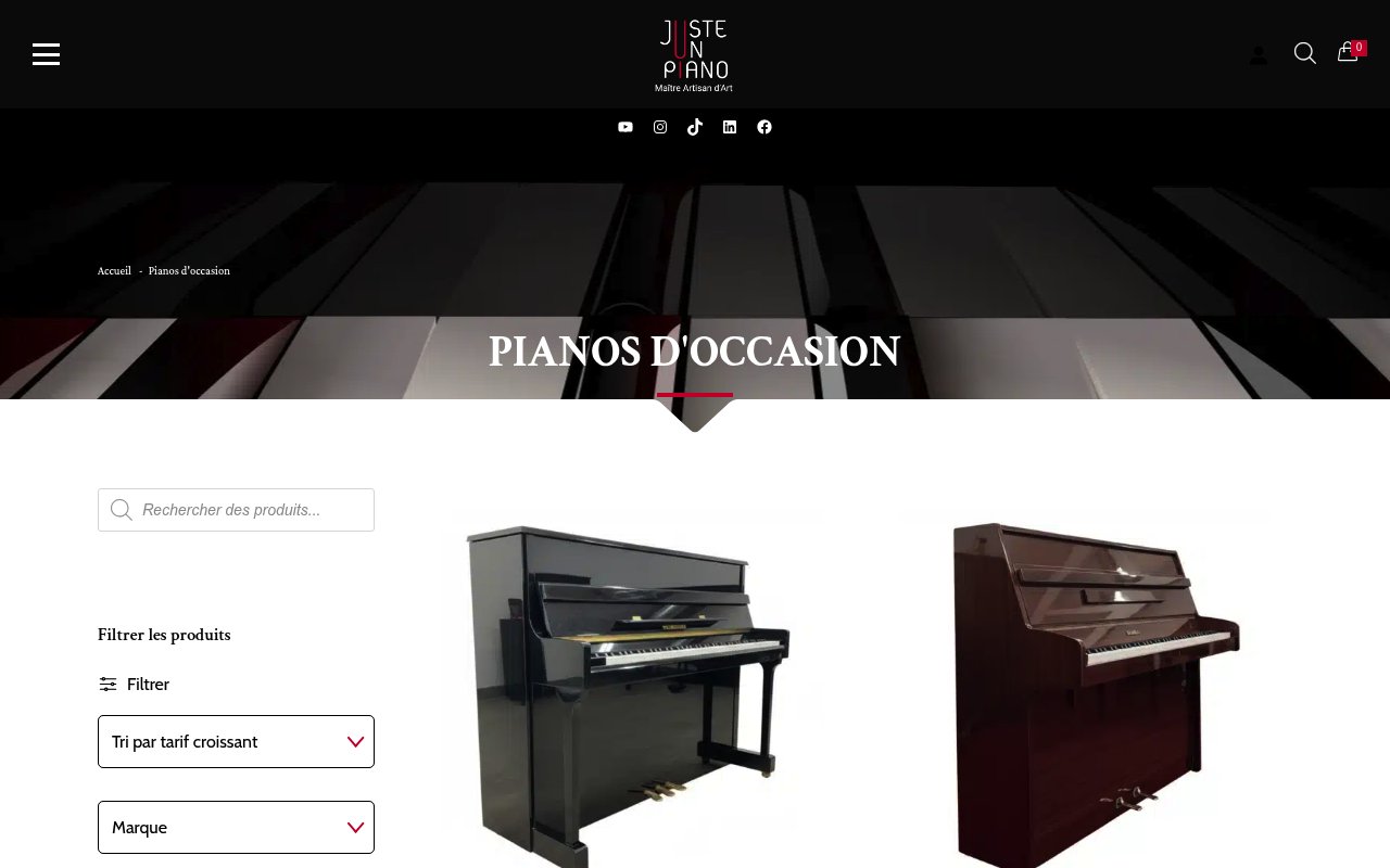 Apercu du site Juste un piano