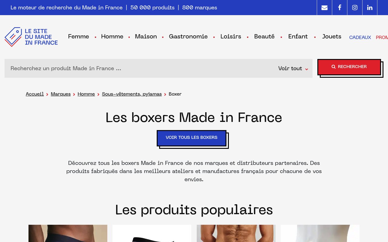 Apercu du site Le Slip Français