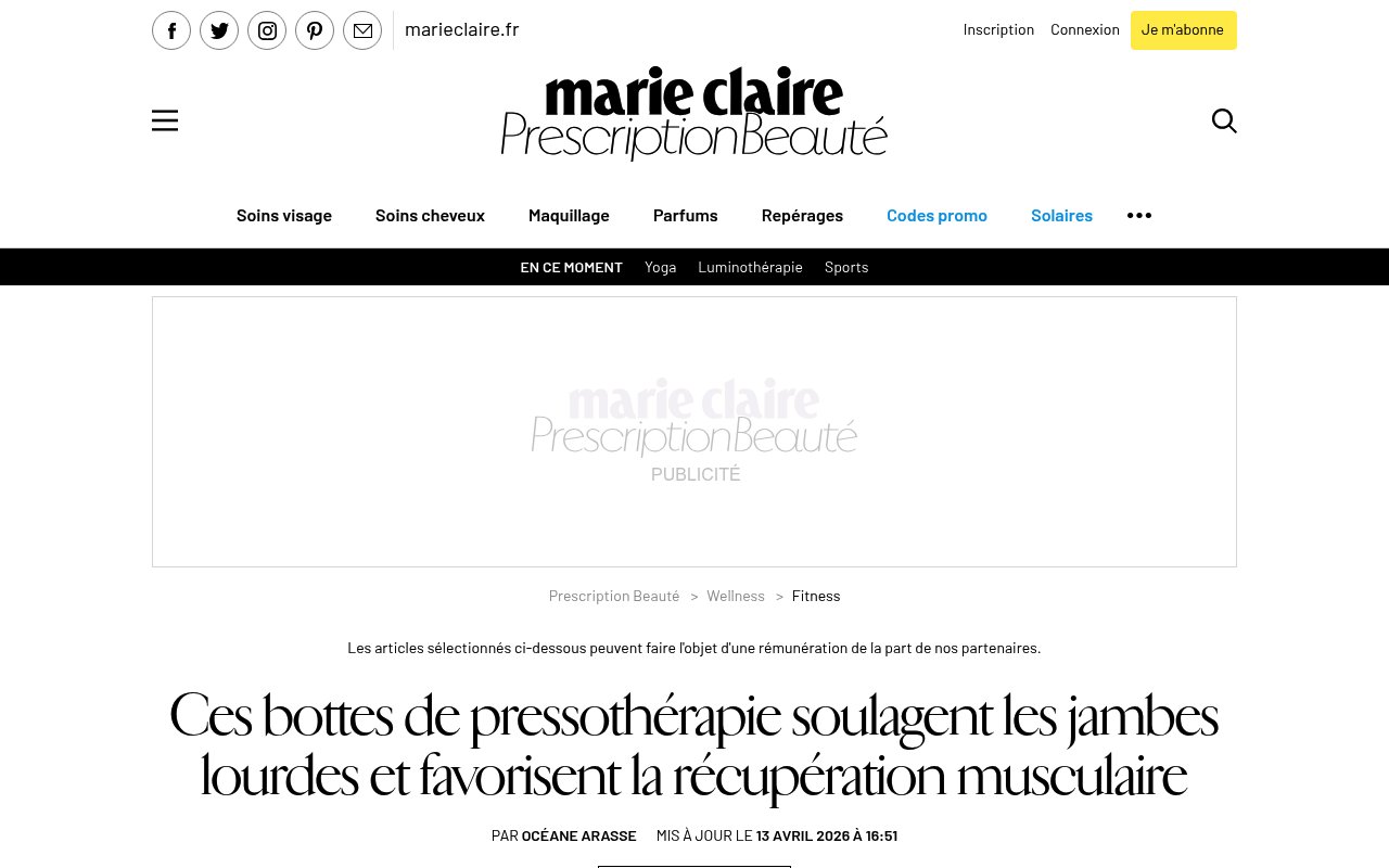 Apercu du site Avis Beauté / Marie Claire