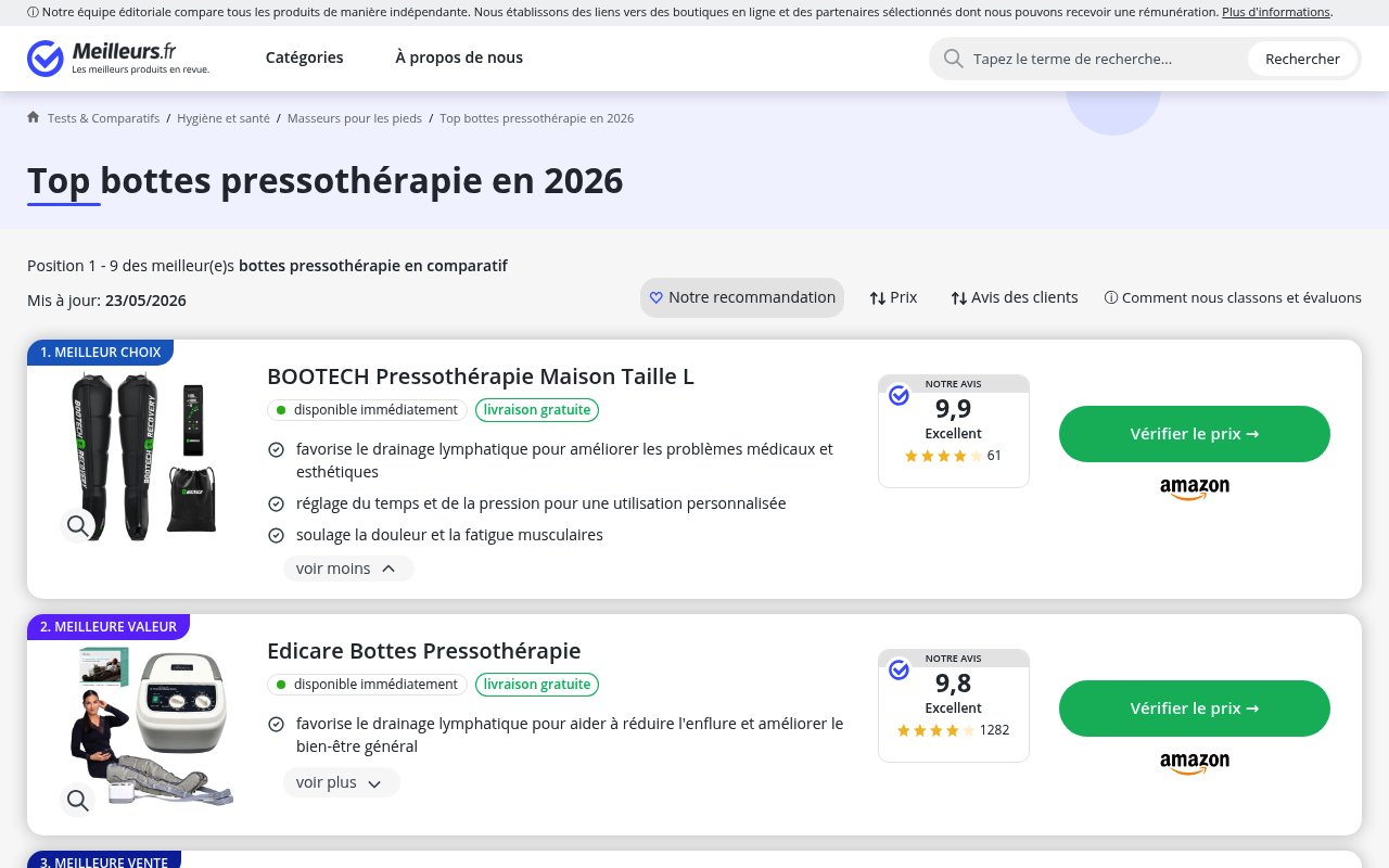 Apercu du site Meilleurs.fr