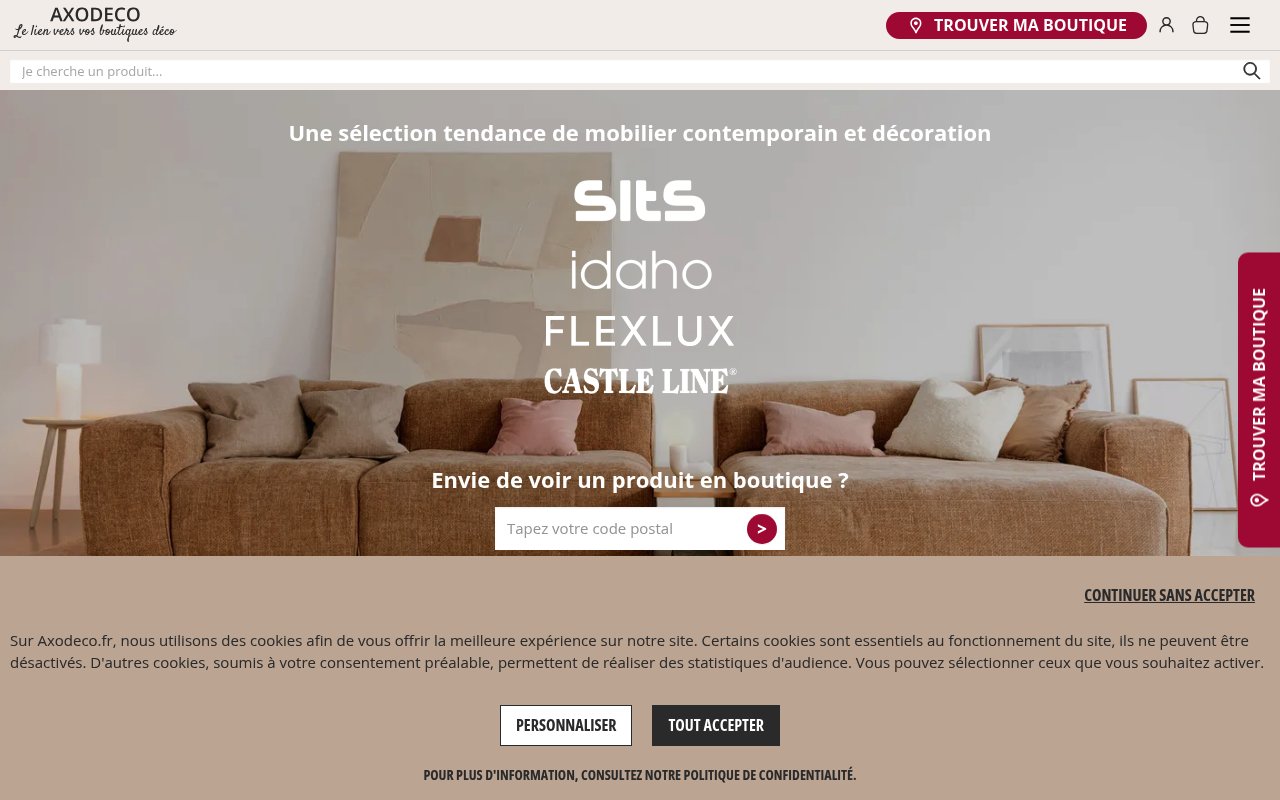 Apercu du site Axodeco