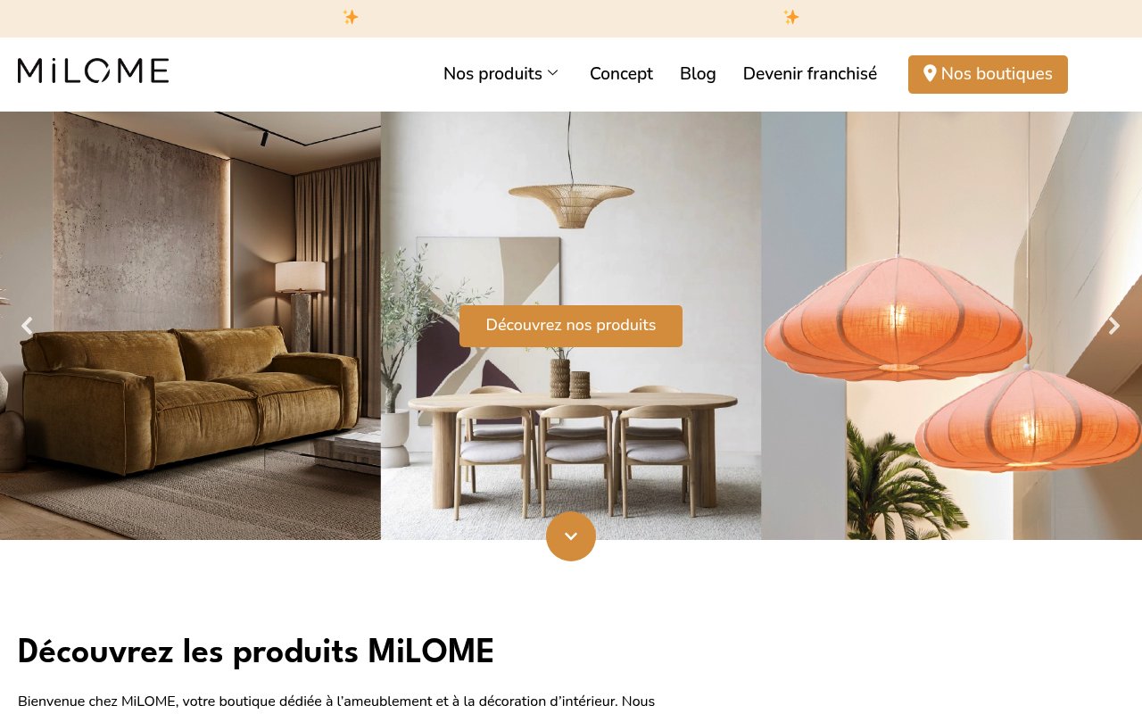 Apercu du site MiLOME