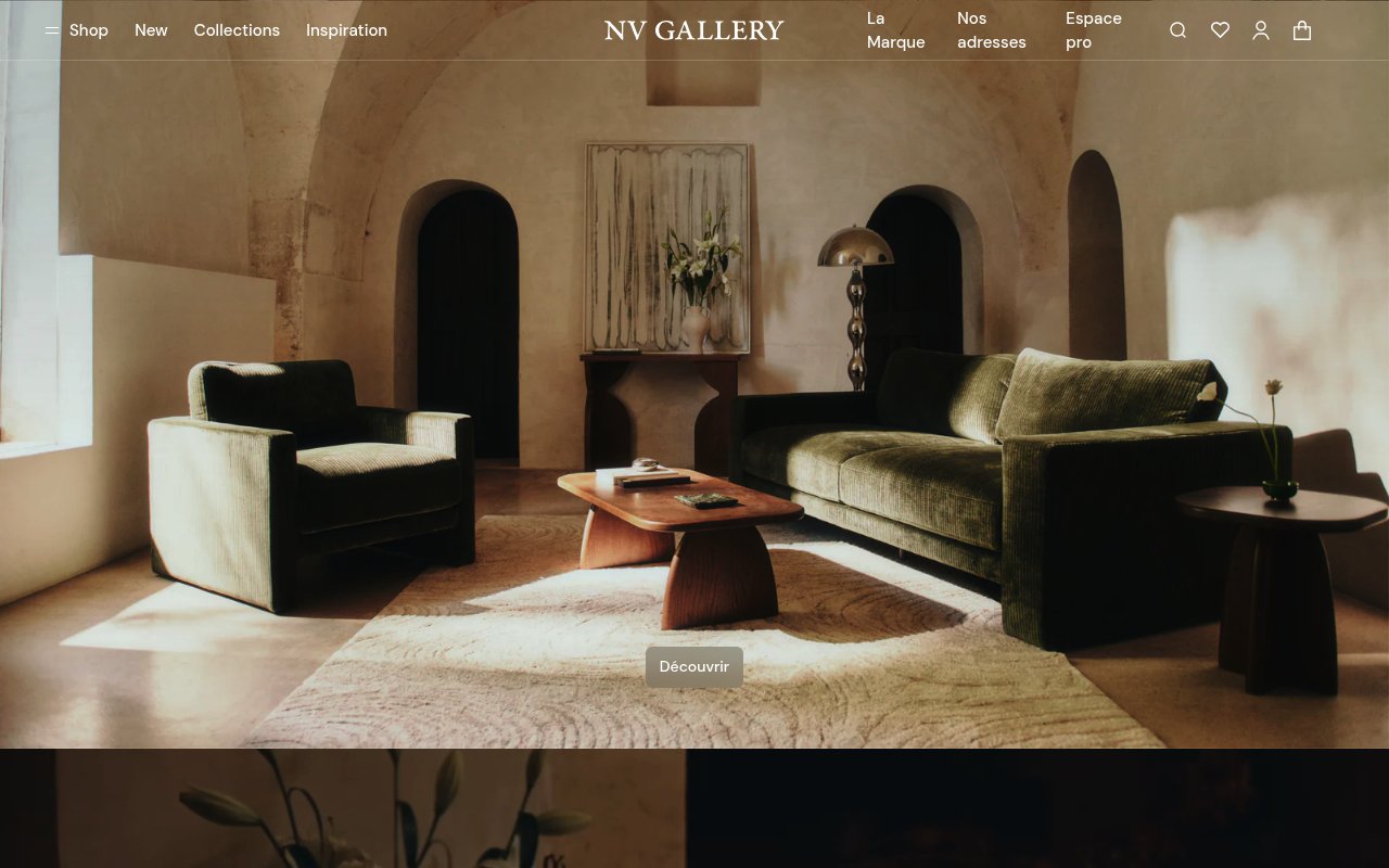 Apercu du site NV Gallery