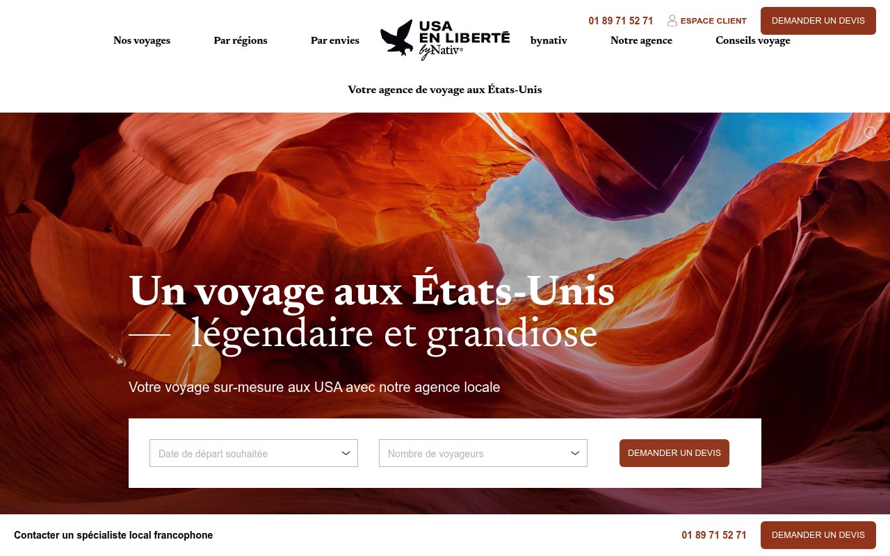 Apercu du site USA en liberté